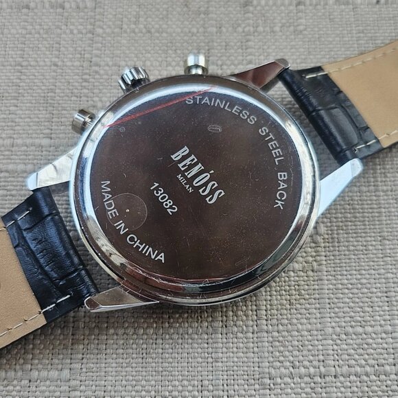 Benoss Men Wristwatch Analog Quartz Fashion Analog Wrist Watch with Box - Picture 10 of 10